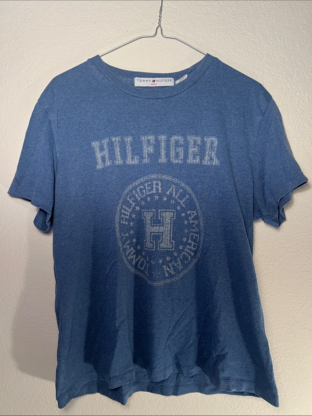 Vintage Tommy Hilfiger Blue Logo Crewneck Tee